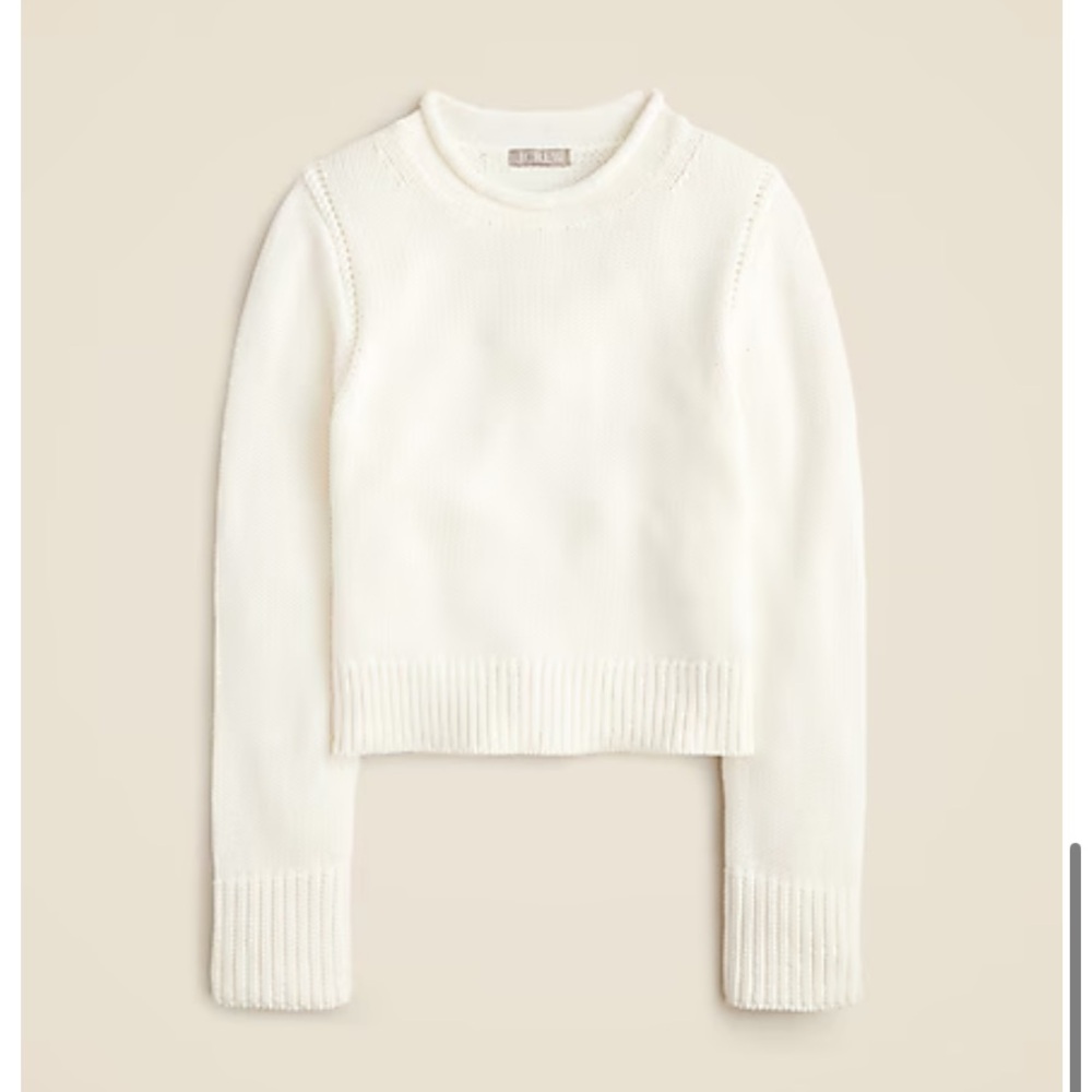J Crew Womens Heritage cotton Rollneck™ sweater - White